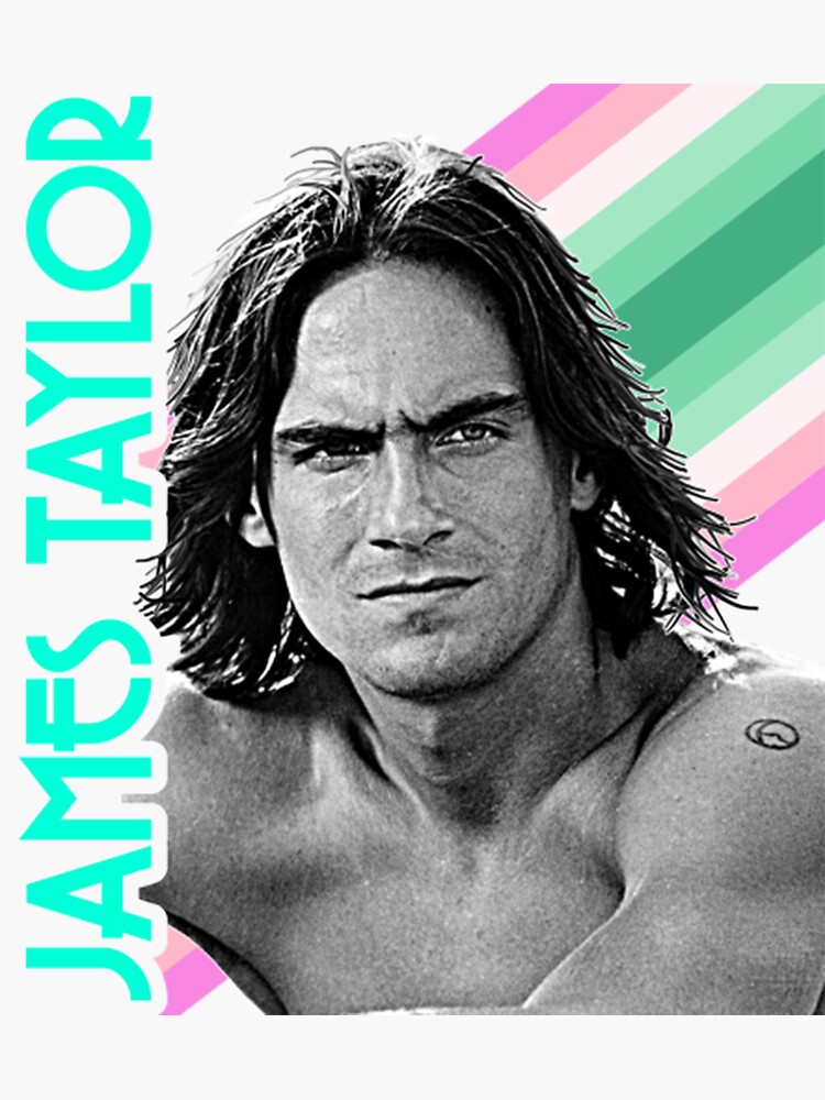 "James Taylor James Taylor Young Heartthrob FanArt " Sticker for Sale