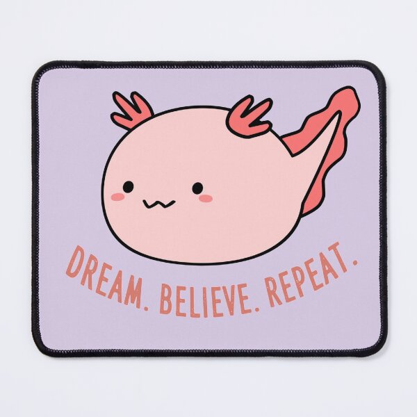 Item preview, Round And Pretty Dreamer Leucistic Axolotl  designed and sold by lazarosdesign.