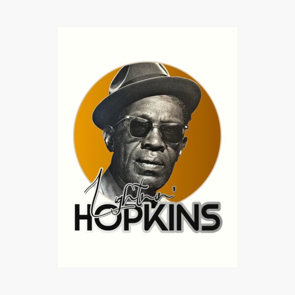 "Lightnin Hopkins Retro Lightnin Hopkins Gold Tribute " Art Print for