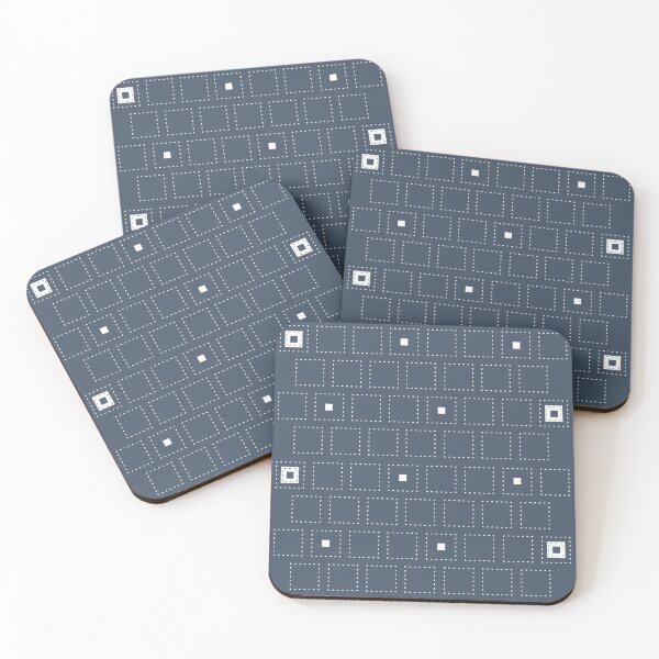 Item preview, White dotted square shape on a dark blue background. designed and sold by Peach-Bloom.