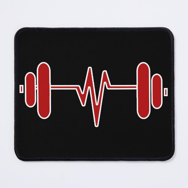 Item preview, GYM Pulsing Heart Dumbell T-Shirt Cool Design Tee designed and sold by LJ4EVER.