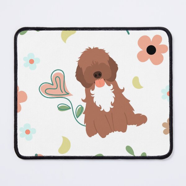 Item preview, Love Chocolate Brown White Cockapoo Cavapoo Cavoodle  designed and sold by Lulupainting.