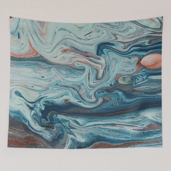 Item preview, Marble Galaxy, orange hues, teal hues designed and sold by Riah1618.