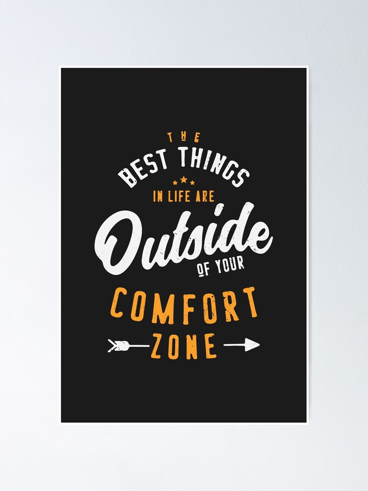 Poster Sortez De Votre Zone De Confort Motivation Par Fitastic Redbubble