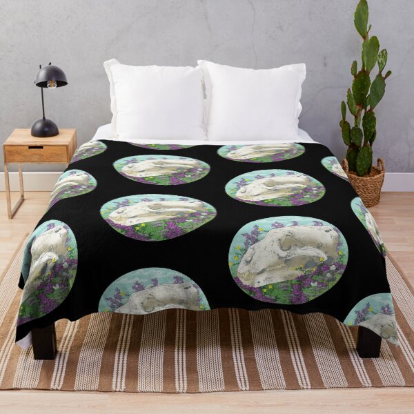 Item preview, Polar Bear Skull and Flora designed and sold by Ashley Gagnon.