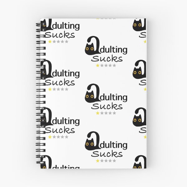 Item preview,  Adulting Sucks - 1 Star - Would Not Recommend - Black Cat  designed and sold by RosalieReeves.