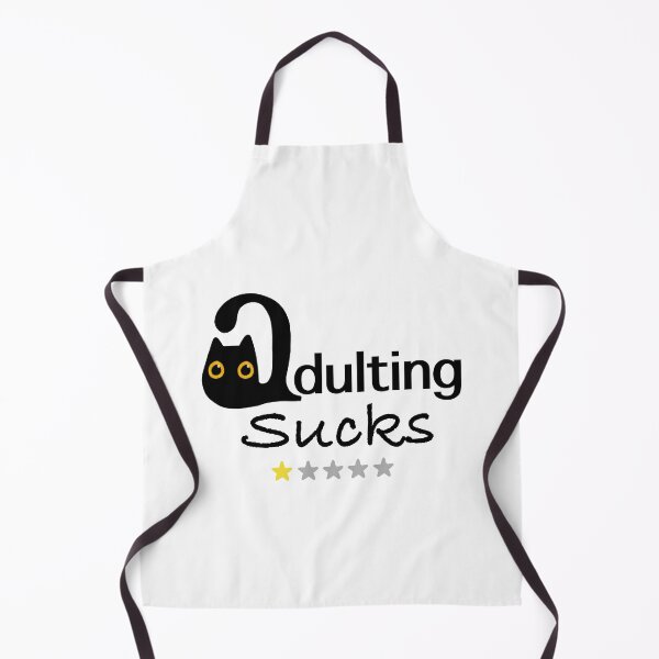 Item preview, Adulting Sucks - 1 Star - Would Not Recommend - Black Cat designed and sold by RosalieReeves.