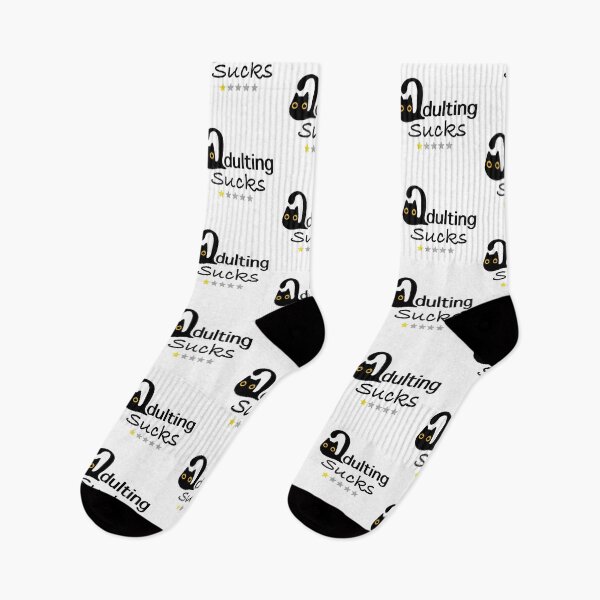 Item preview,  Adulting Sucks - 1 Star - Would Not Recommend - Black Cat  designed and sold by RosalieReeves.
