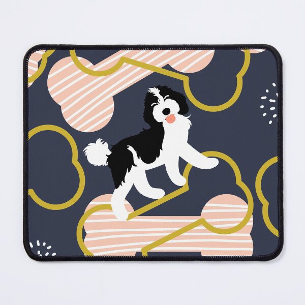 Item preview, Cute Black and White Cockapoo Cavapoo Cavoodle  designed and sold by Lulupainting.