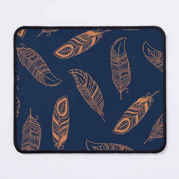 Item preview, Bird Feathers seamless Pattern - Dark Blue designed and sold by AanmahStore.