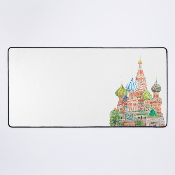 Item preview, hand painted Moscow Saint Basil Cathedral watercolor on background designed and sold by SelenePaintings .