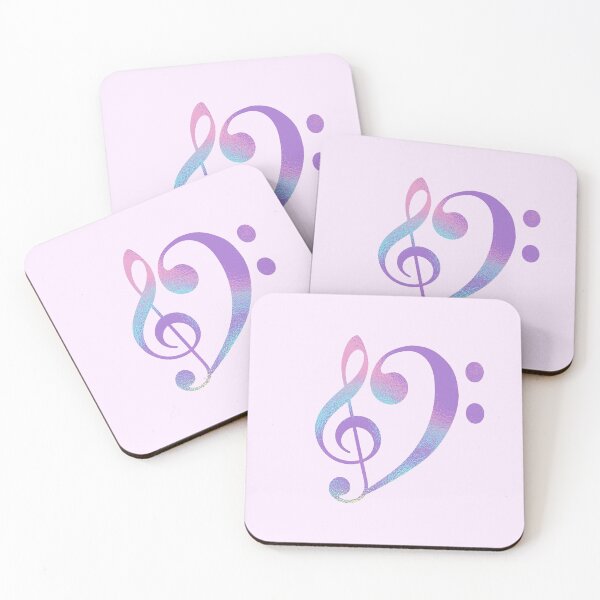 Item preview, Treble Clef and Bass Clef | Purple and Pink Foil | Music Note designed and sold by rsty11.