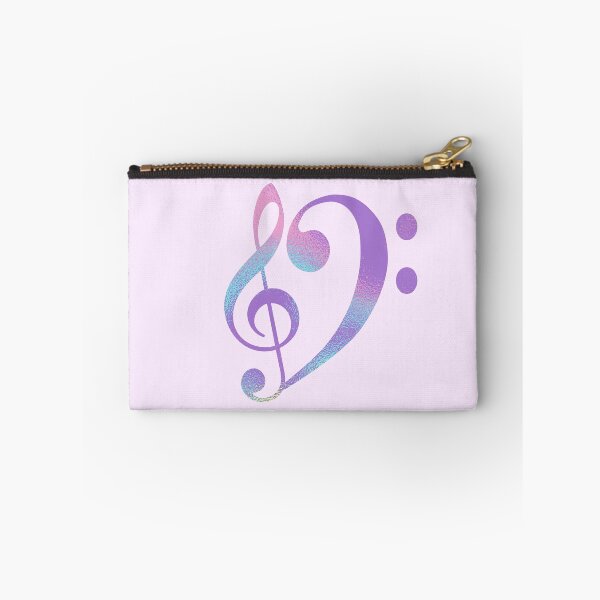 Item preview, Treble Clef and Bass Clef | Purple and Pink Foil | Music Note designed and sold by rsty11.