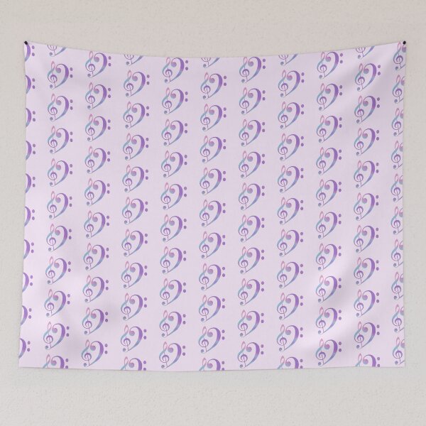 Item preview, Treble Clef and Bass Clef | Purple and Pink Foil | Music Note designed and sold by rsty11.