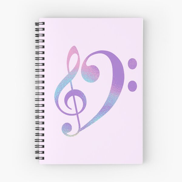 Item preview, Treble Clef and Bass Clef | Purple and Pink Foil | Music Note designed and sold by rsty11.