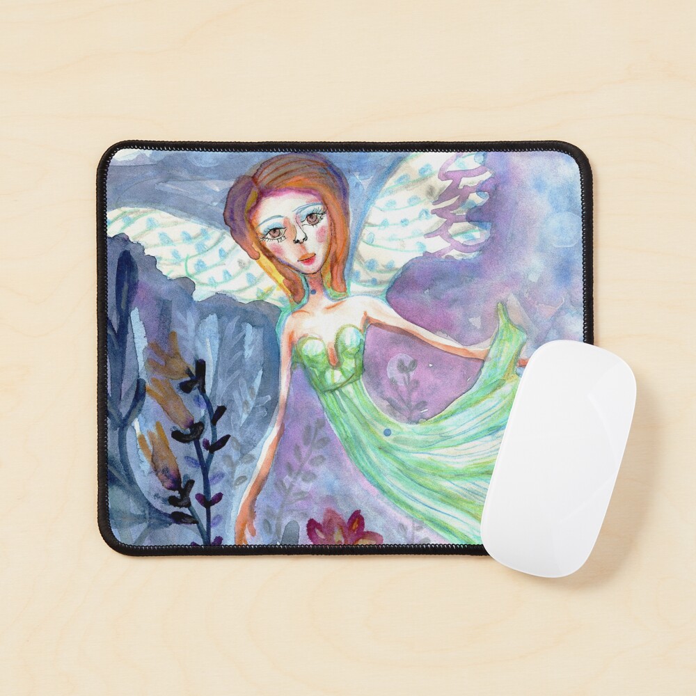 Fairy Angel in Green Dress Meloearth Mouse Pad