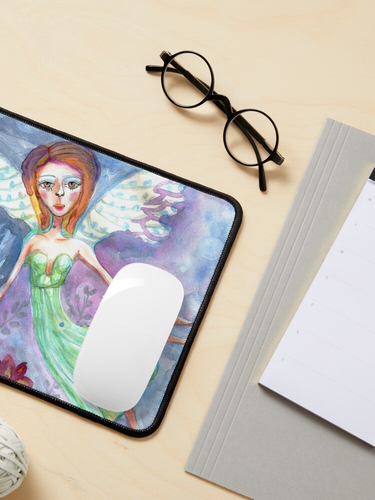 Alternate view of Fairy Angel in Green Dress Meloearth Mouse Pad