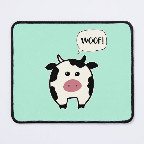 Item preview, Funny Kawaii Barking Cow designed and sold by GrimButterfly.