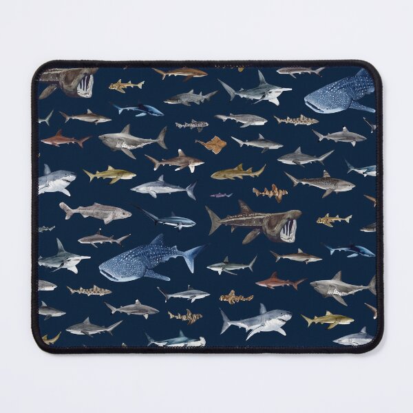 Item preview, SHARKS poster-navy blue designed and sold by BEATRIZ ABAITUA.