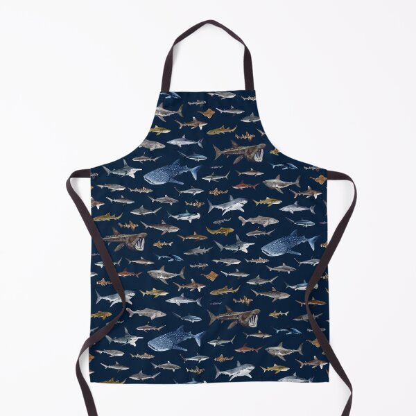 Item preview, SHARKS poster-navy blue designed and sold by BEATRIZ ABAITUA.