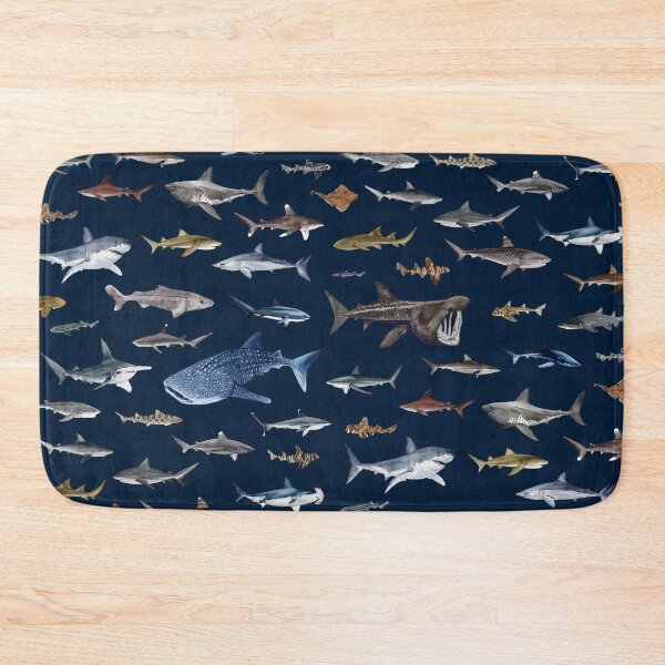 Item preview, SHARKS poster-navy blue designed and sold by BEATRIZ ABAITUA.
