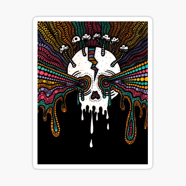 Skull Splitter: Psychedelic Headache Sticker