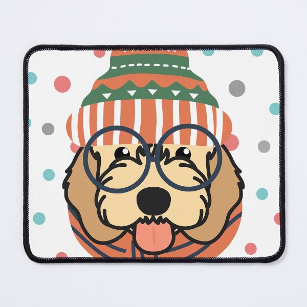 Item preview, Cute Apricot Cockapoo Cavapoo Cavoodle Dog in Snow designed and sold by Lulupainting.