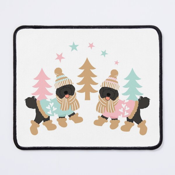 Item preview, Happy Black Cockapoo Cavapoo Cavoodle Dog in Winter designed and sold by Lulupainting.