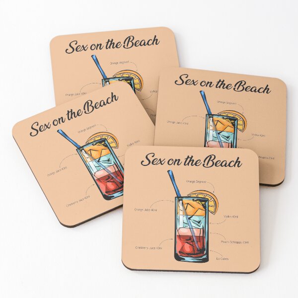 Item preview, Sex On The Beach Cocktail Recipe designed and sold by HuckleberryArts.