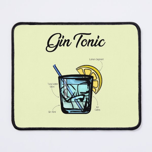 Item preview, Gin Tonic Cocktail Recipe designed and sold by HuckleberryArts.