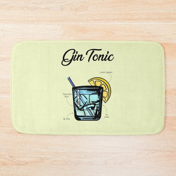 Item preview, Gin Tonic Cocktail Recipe designed and sold by HuckleberryArts.