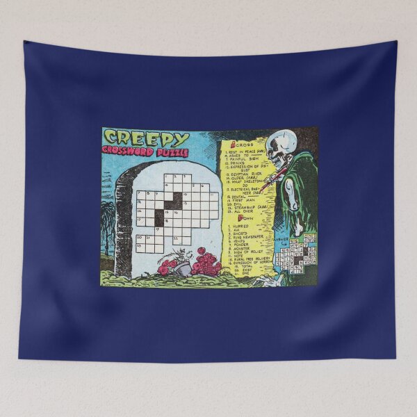 Item preview, Vintage Creepy Crossword Spooky Retro Horror Poster Halloween Gift designed and sold by TheAplus.