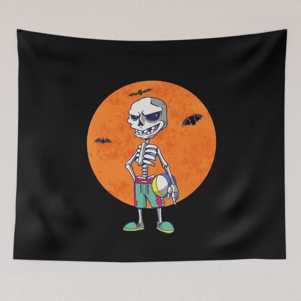Item preview, Beach Volleyball Skeleton Halloween Mens Boys Tee designed and sold by Hema Thilakaratne.