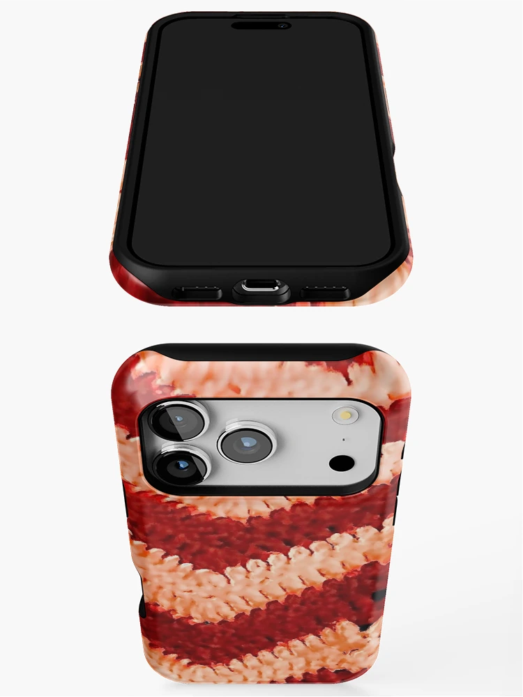Thumbnail 3 of 4, iPhone Case, Ruby Ribbed designed and sold by RayPassionDesigns.