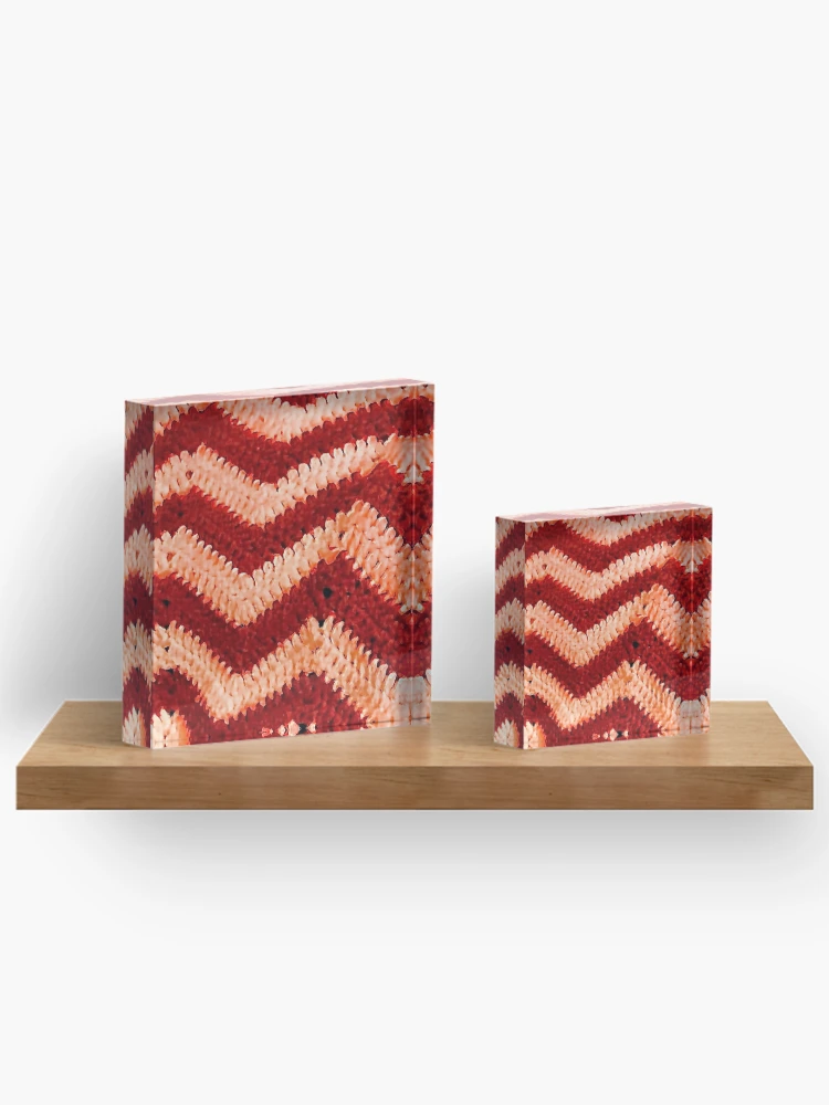 Thumbnail 3 of 5, Acrylic Block, Ruby Ribbed  designed and sold by RayPassionDesigns.