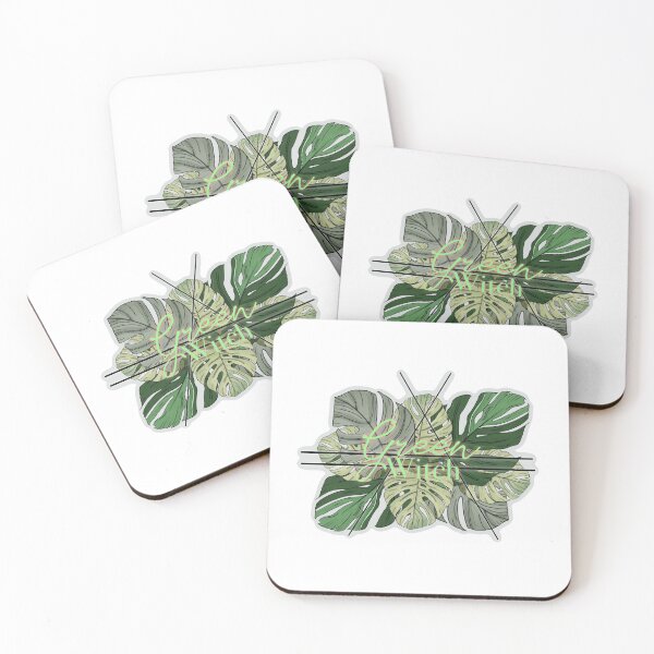 Item preview, Green Witch Monstera Design  designed and sold by Flickerythreads.