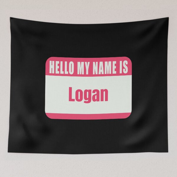 Item preview, Hello My Name is Logan Name Tag designed and sold by Cafecreative.
