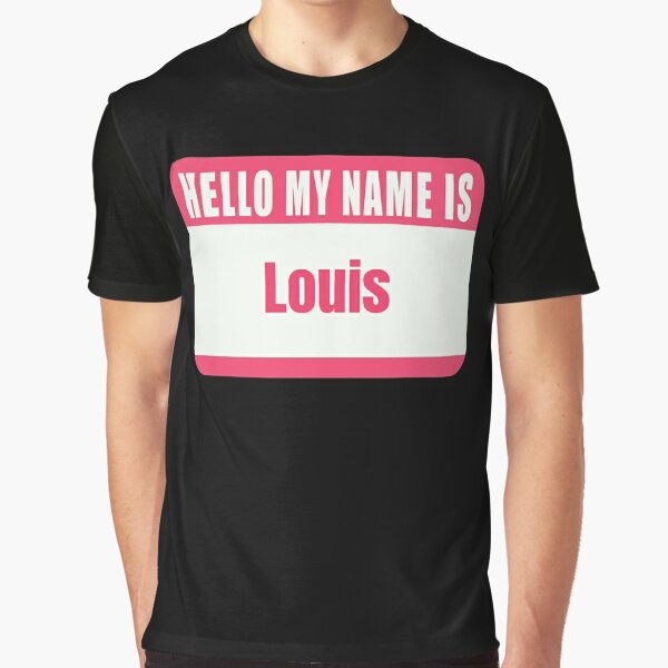 Hello My Name is Louis Name Tag | Photographic Print