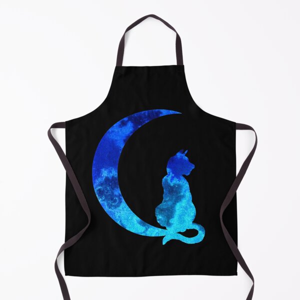 Item preview, Blue Crescent Moon and Cat designed and sold by Sebastian Grafmann.