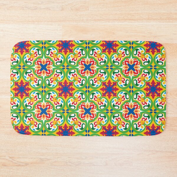 Item preview, Happy Azulejos tiles, purple and yellow, beautiful shapes designed and sold by FK-UK.