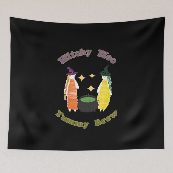 Item preview, Witchy Woo Yummy Brew Happy Hallowe'en Witch Dolls And Cauldron designed and sold by H3designs.