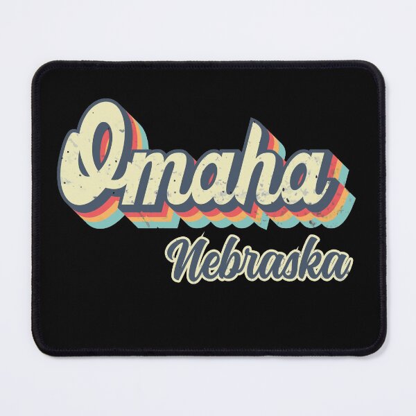 Item preview, Omaha city Nebraska Retro Vintage 70s rainbow designed and sold by Teelogic.