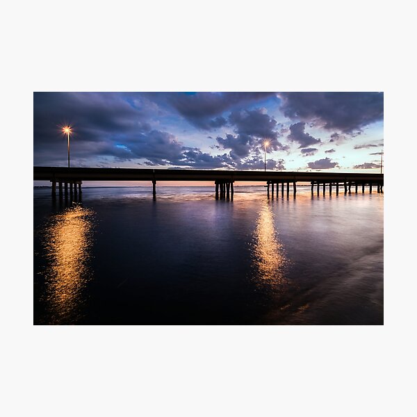 Item preview, Gilchrist Bridge after sunset designed and sold by peaceriverphoto.