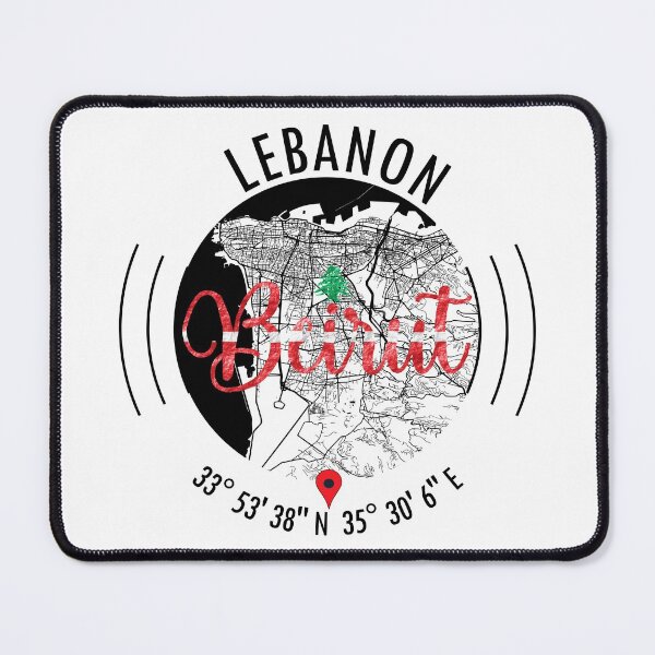 Item preview, Beirut, LEBANON Road Map Art - Earth Tones designed and sold by hatimelhag.