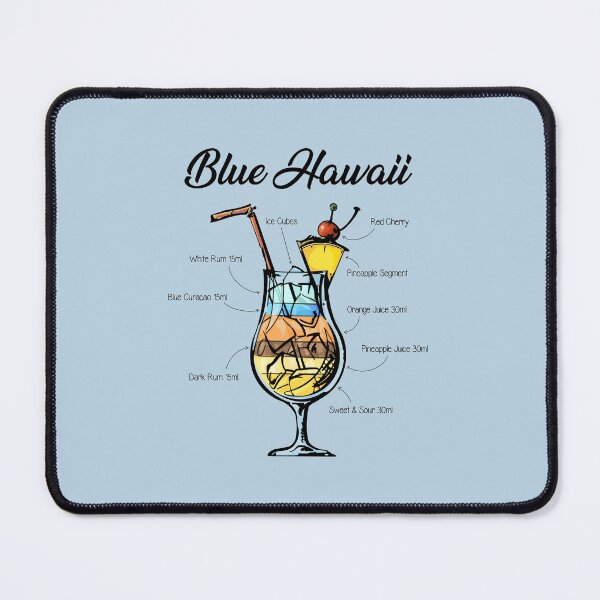 Item preview, Blue Hawaii Cocktail Recipe designed and sold by HuckleberryArts.