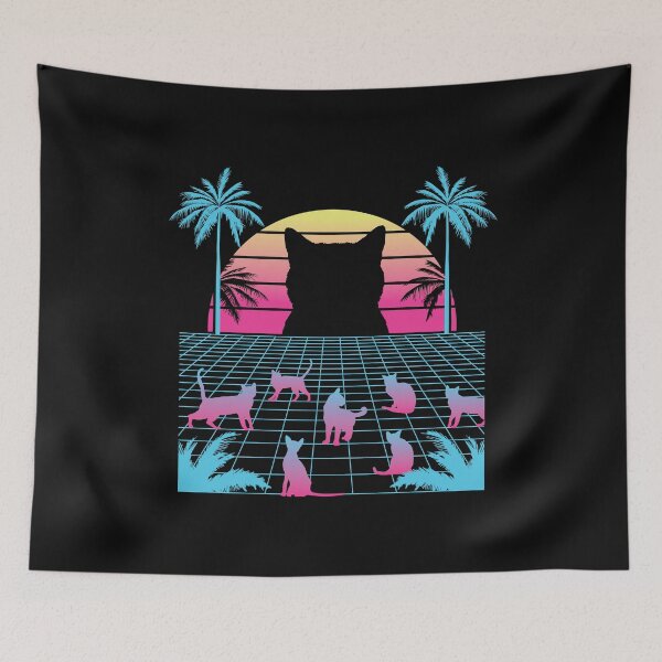 Item preview, Vaporwave cat designed and sold by DerSenat.