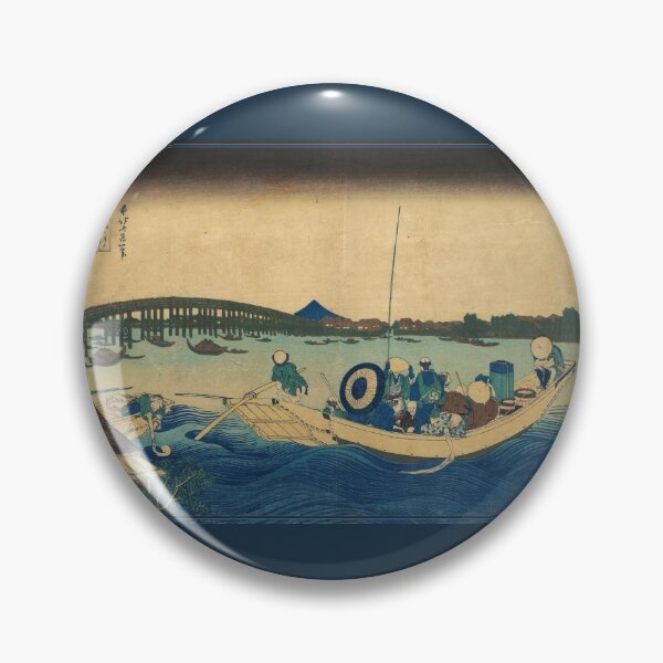 Item preview, Sunset over Ryogoku Bridge from the Onmaya Embankment by Katsushika Hokusai designed and sold by DragonXX.
