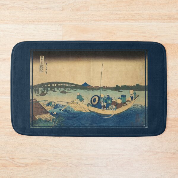 Item preview, Sunset over Ryogoku Bridge from the Onmaya Embankment by Katsushika Hokusai designed and sold by DragonXX.
