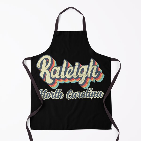 Artikelvorschau, Raleigh City North Carolina Retro Vintage 70er Regenbogen entworfen und verkauft von Teelogic.