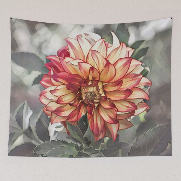 Item preview, Red And Yellow Dahlia Flower designed and sold by Heathermarie321.